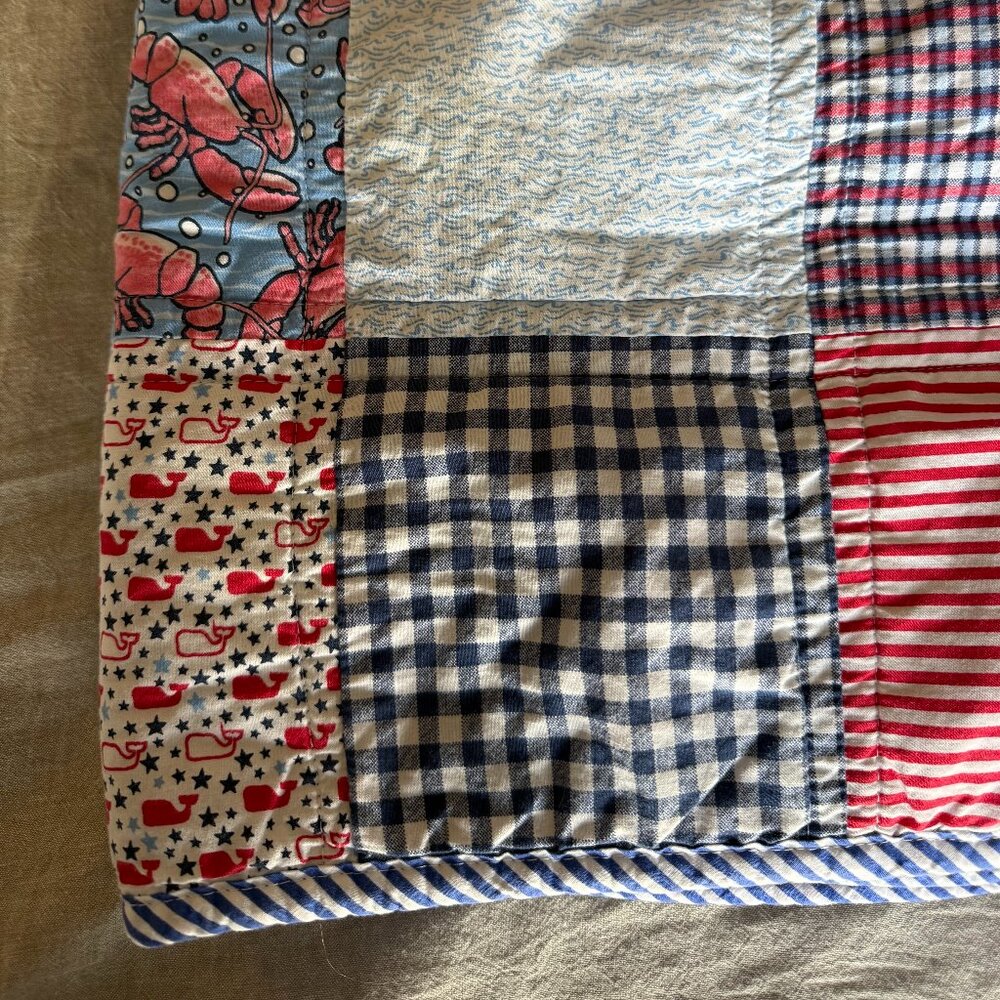 Vineyard Vines Target Patchwork Baby Quilt Blanket